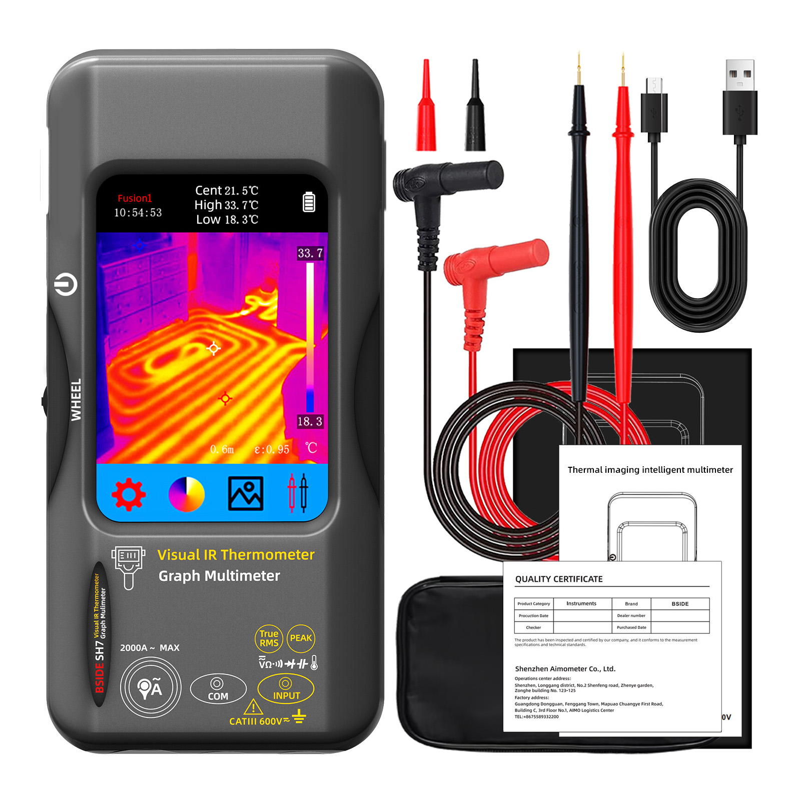 Multimeter Termal SH7 dengan K - Nf 521 Thermal Imaging Camera ulasan dan harga