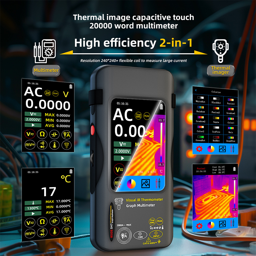 Multimeter Termal SH7 dengan K - Nf 521 Thermal Imaging Camera ulasan dan harga